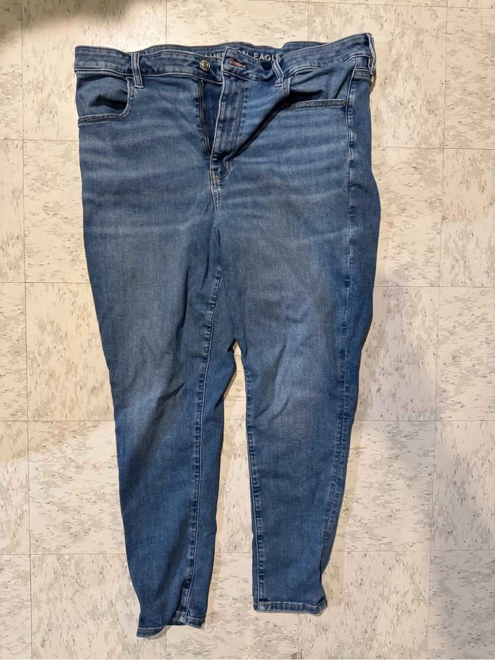 American Eagle Outfitters Medium Blue High-Rise Skinny Jeans